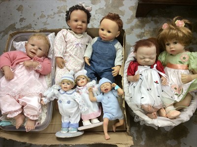 Lot 419 - Group of new born dolls (marked A.D.G) and other baby dolls