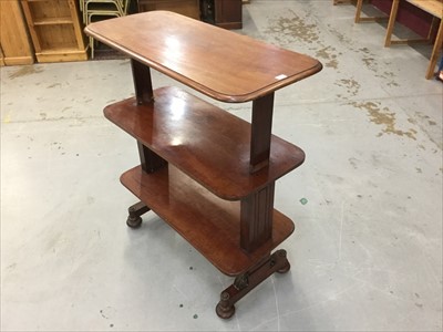 Lot 878 - William IV mahogany three tier metamorphic buffet