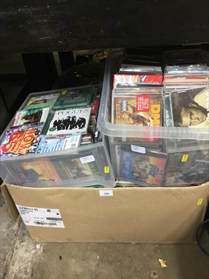 Lot 195 - Three boxes and a basket of CDs