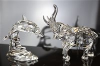 Lot 2112 - Two Swarovski crystal models - Baby Elephant...
