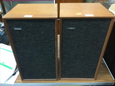 Lot 2 - Panasonic combination cassette and record player music centre with a pair of Goodmans speakers