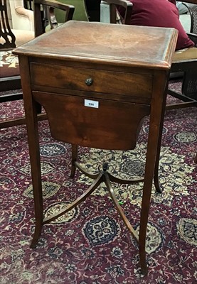 Lot 990 - Regency -style needlework table with drawers and slide