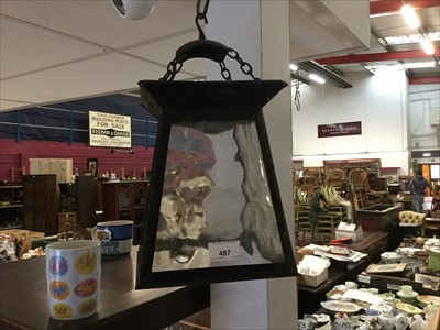 Lot 487 - Early 20th Century hanging hall lantern