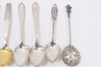 Lot 39 - Group Continental silver and white metal souvenir spoons