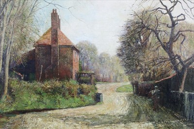 Lot 106 - H. J. Bateman, 20th century oil on canvas - St James Lane, Leytonstone, Essex, signed, inscribed verso, framed