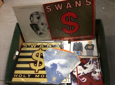 Lot 440 - Selection of LP records including Swans, Frank Chickens and 70 Gwen Party together with 7" singles including The Delays and Scouting for girls