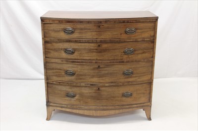 Lot 1296 - George III mahogany bowfront chest of drawers