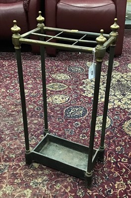 Lot 950 - Antique brass stick stand