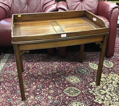 Lot 952 - Georgian style butler's tray on stand