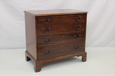 Lot 1275 - George III and later chest of drawers of small size with four drawers