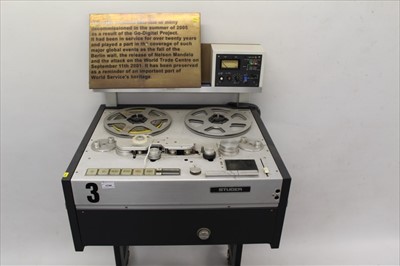 Lot 1744 - BBC Interest- Studer tape machine