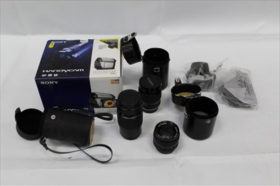 Lot 1815 - Group camera lenses including Yashica, Hoya and Carl Zeiss