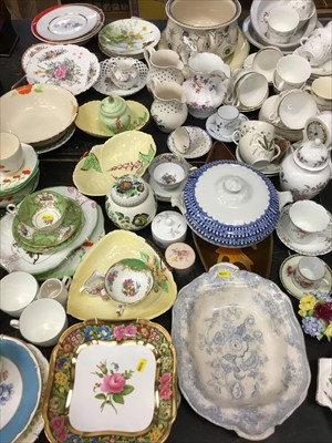 Lot 165 - Collection of antique and vintage decorated china to include Spode, Wedgwood teaset, Poole Aegean dish, Carlton Ware Australian Design dishes and sundry china