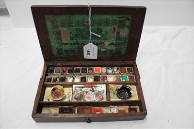 Lot 1883 - Victorian Mahogany cased watercolour set