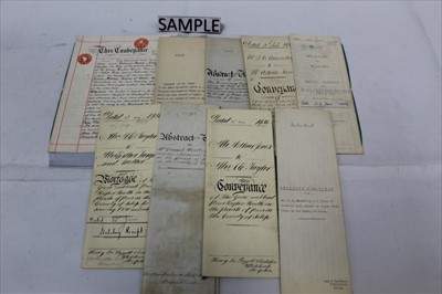 Lot 1027 - Large collection of Indentures, wills and other historic documents