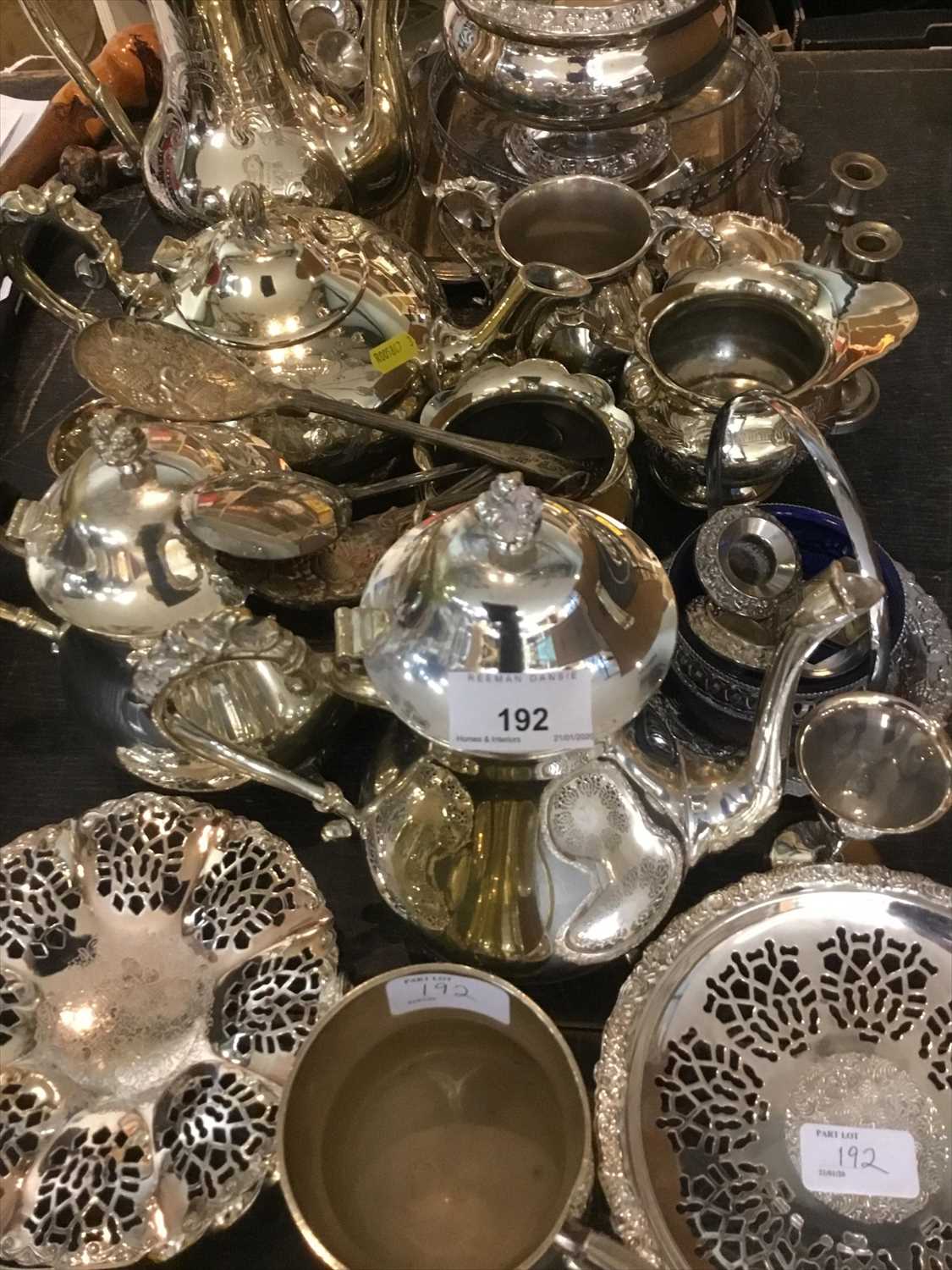 Lot 192 - Quantity of silver plate
