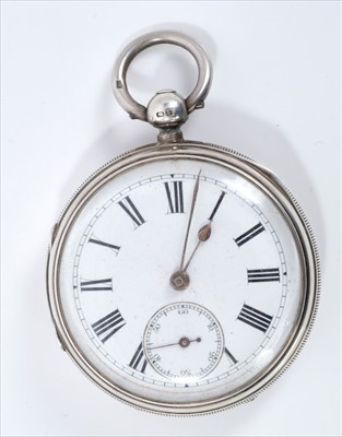 Lot 578 - Victorian Gentlemen’s silver pocket watch by Hopwood of Colchester