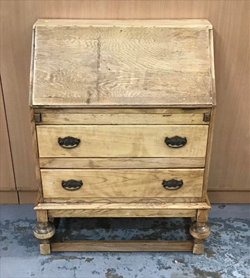 Lot 923 - Light oak bureau