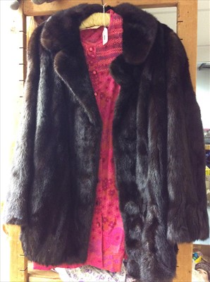 Lot 408 - Ladies mink fur jacket by Sacks & Brendlor and a 1960's Dolly Rocker Dress (2)