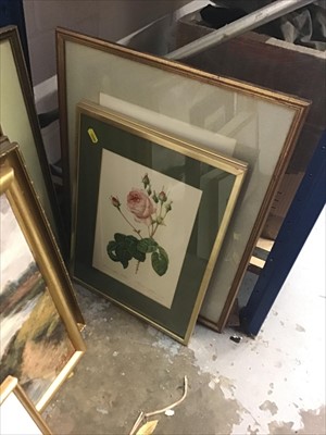 Lot 47 - Mixed group of decorative pictures to include a 19th century oil