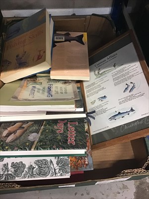 Lot 58 - Box of assorted fishing books and related items