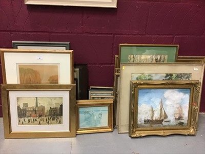 Lot 185 - Group of 19th century and later watercolours, prints and sundry pictures