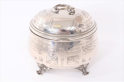 Lot 255 - Selection of miscellaneous silver and Austro Hungarian Empire tea caddy.