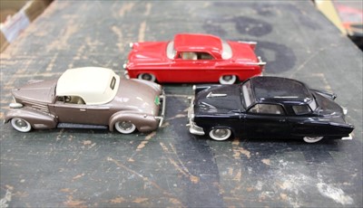 Lot 1417 - Three Brooklin models die cast vehicles to include Chrysler, Cadillac and Studebaker (3)