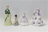 Lot 2150 - Four Royal Worcester figures - Sunday Morning,...