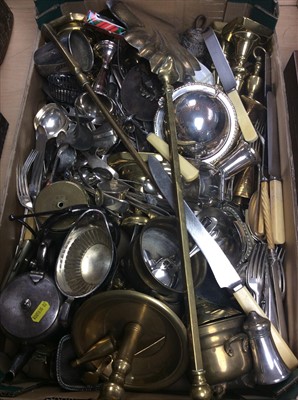 Lot 354 - Collection of assorted brass ware, silver plated ware and other items
