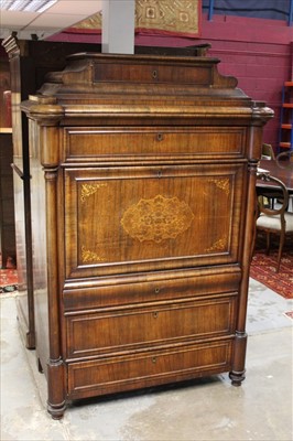 Lot 1345 - Impressive 19th century Continental secretaire abattant