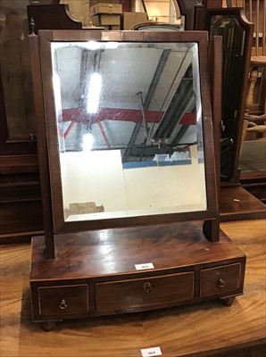 Lot 963 - Regency bowfront dressing table mirror