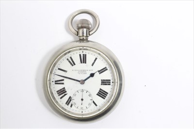 Lot 602 - First World War period open faced Military Pocket Watch by Henry Williamson Ltd