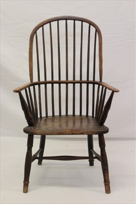 Lot 1287 - Early 19th century hoop back Windsor chair