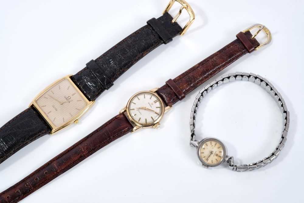 Lot 560 - Three Omega ladies wristwatches