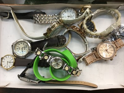 Lot 709 - Collection of wristwatches to include Raymond Weil, Armani, Fossil, etc