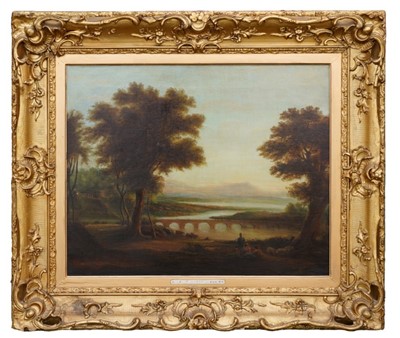 Lot 1209 - Follower of Claude Joseph Vernet (1714-1789) oil on canvas - Italianate landscape with shepherd