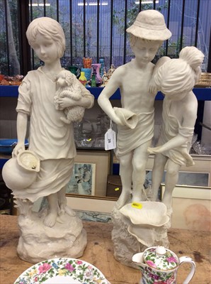 Lot 28 - Pair of classical style composition figures