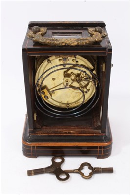 Lot 603 - Leroy Paris - 19th century wooden cased carriage clock