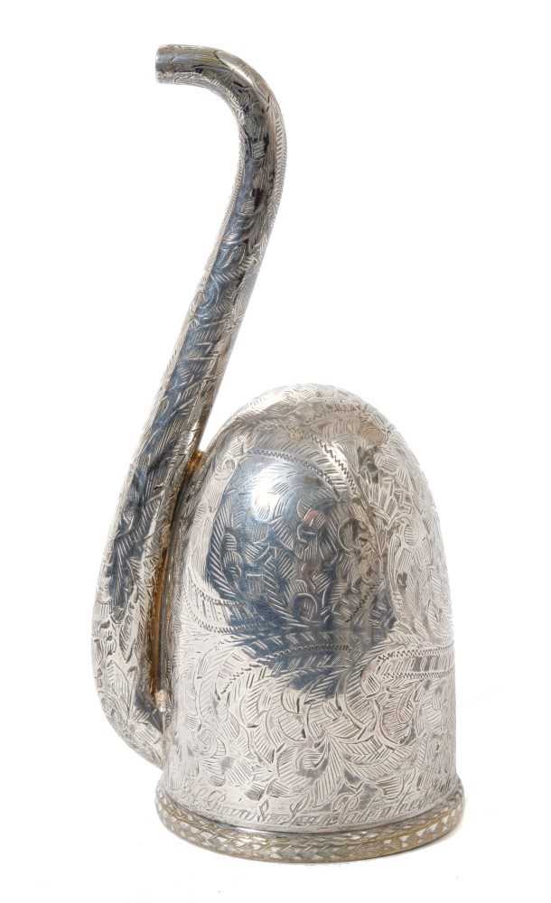 Lot 218 - A rare Victorian silver plated London Dome ear trumpet by F C Rein & Son.