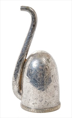 Lot 218 - A rare Victorian silver plated London Dome ear trumpet by F C Rein & Son.