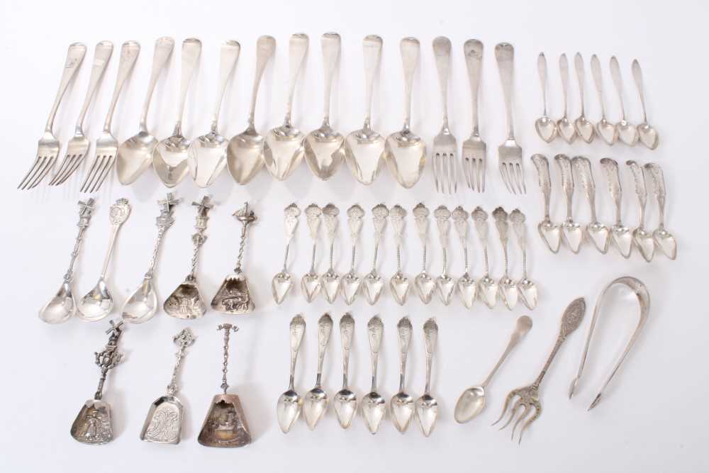 Lot 220 - Large selection of Dutch silver flatware.