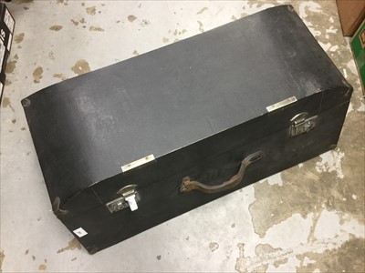 Lot 291 - Vintage car trunk with chromium fittings