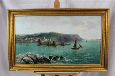 Lot 1126 - Richard Allam (19th century) oil on canvas - Whitby