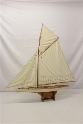 Lot 1383 - Impressive scratch built model of a pond yacht