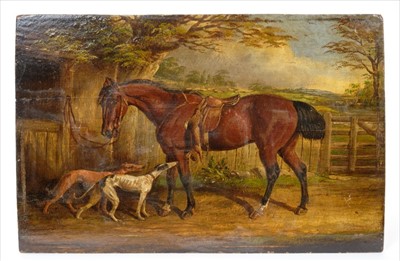 Lot 869 - Follower of Herring - oil on panel, the gamekeeper's bag