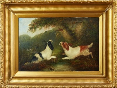 Lot 1071 - George  Armfield , spaniels putting up game