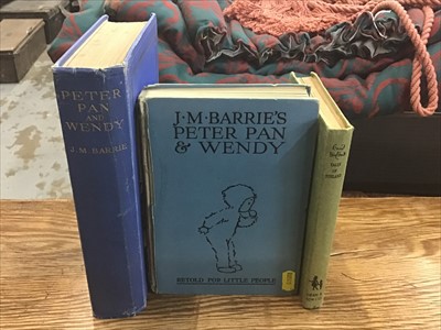 Lot 114 - Books - three volumes, Peter Pan And Wendy by J. M. Barrie, illustrated by Mabel Lucie Attwell another similar copy and a copy of Tales of Toyland (3)