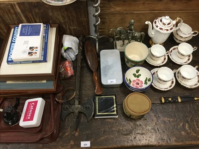 Lot 491 - Miscellaneous group of items to include Paragon coffee ware, Fly fishing reel, sundries