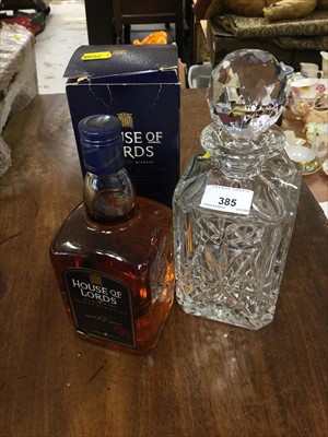 Lot 385 - House of Lords whisky in box, together with an Edinburgh Crystal cut glass decanter